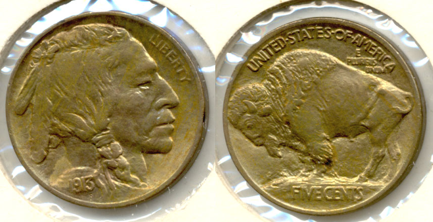 1913 Type 1 Buffalo Nickel MS-60 b