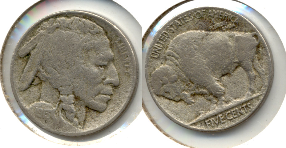 1913 Type 2 Buffalo Nickel Fine-12 Porous