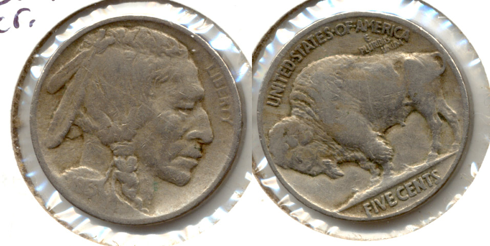 1913 Type 2 Buffalo Nickel Fine-12 a Staple Scratch