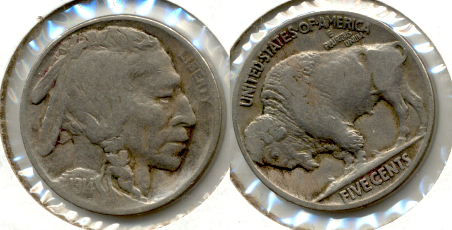 1914 Buffalo Nickel Fine-12 c