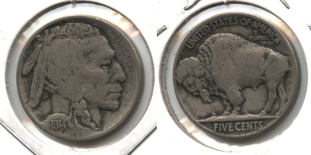 1914 Buffalo Nickel Fine-12 #f