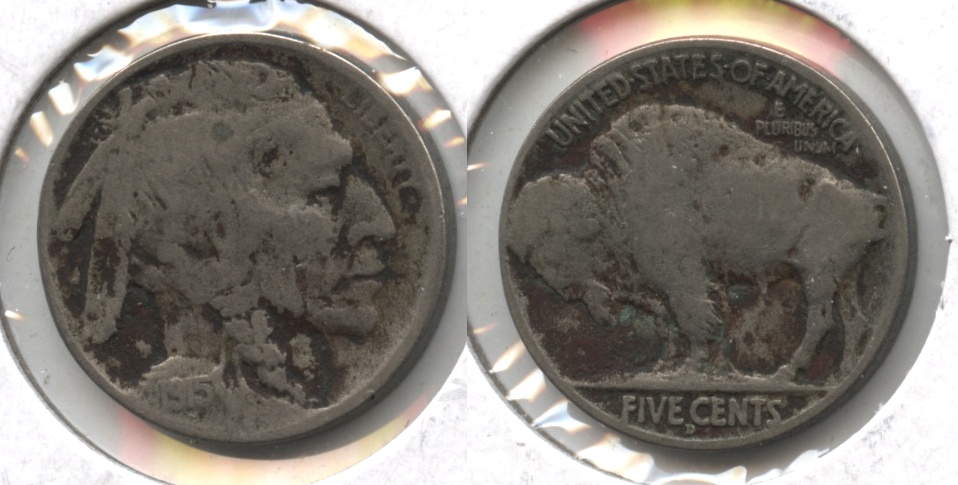 1915-D Buffalo Nickel Fine-12 #a Dark