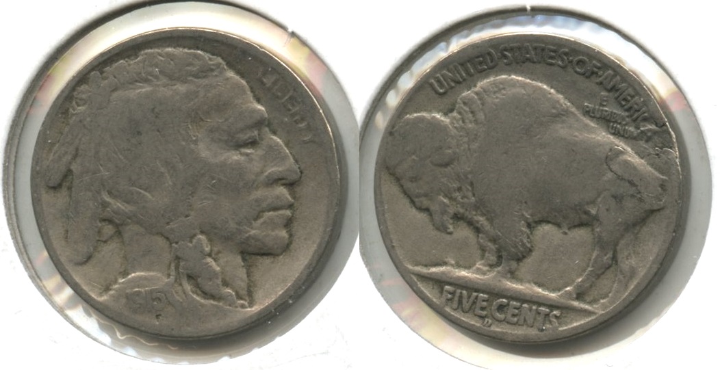 1915-D Buffalo Nickel Good-4 #s Reverse Lamination
