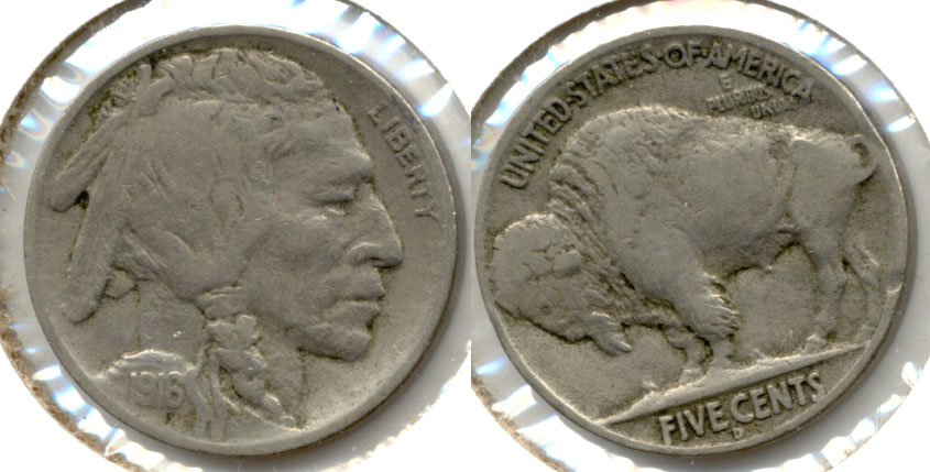 1916-D Buffalo Nickel Fine-12