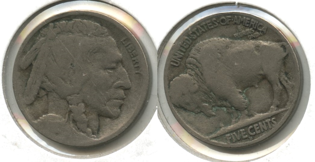 1916-D Buffalo Nickel VG-8 #c Obverse Scratch
