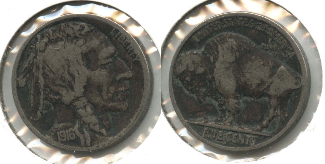 1916-S Buffalo Nickel VG-8 #a Dark