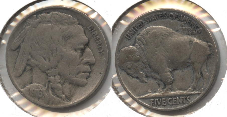 1916 Buffalo Nickel Fine-12 #x