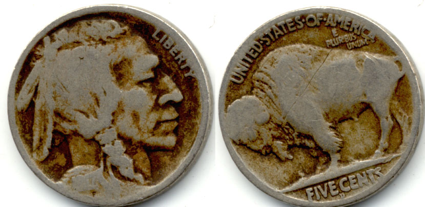 1917-D Buffalo Nickel AG-3 c Bit Dark