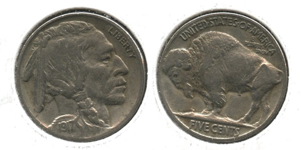 1917 Buffalo Nickel Fine-12 #aa