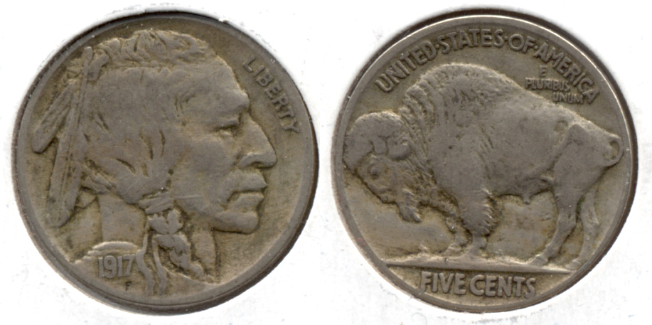 1917 Buffalo Nickel Fine-12 m