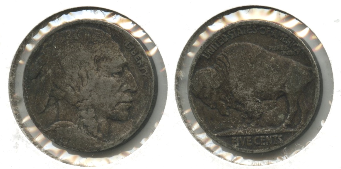 1917 Buffalo Nickel Good-4 #bj Dark