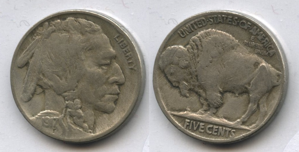 1917 Buffalo Nickel VF-20 #h Reverse Scratch