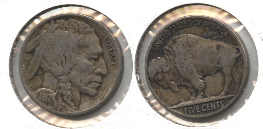 1917 Buffalo Nickel VG-8 #ag Bit Dark