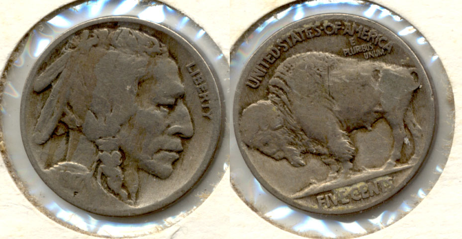 1917 Buffalo Nickel VG-8 l Reverse Marks