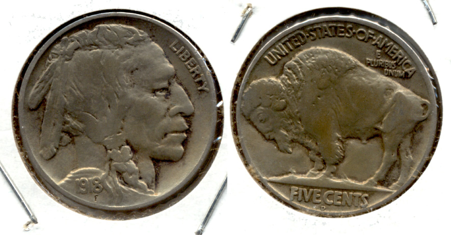1918-D Buffalo Nickel Fine-12