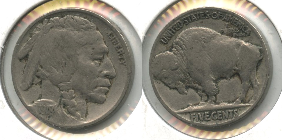 1918 Buffalo Nickel Fine-12 #a