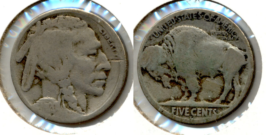 1920-S Buffalo Nickel AG-3 u Obverse Gouge