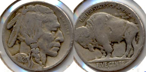 1920-S Buffalo Nickel Good-4 o Tics