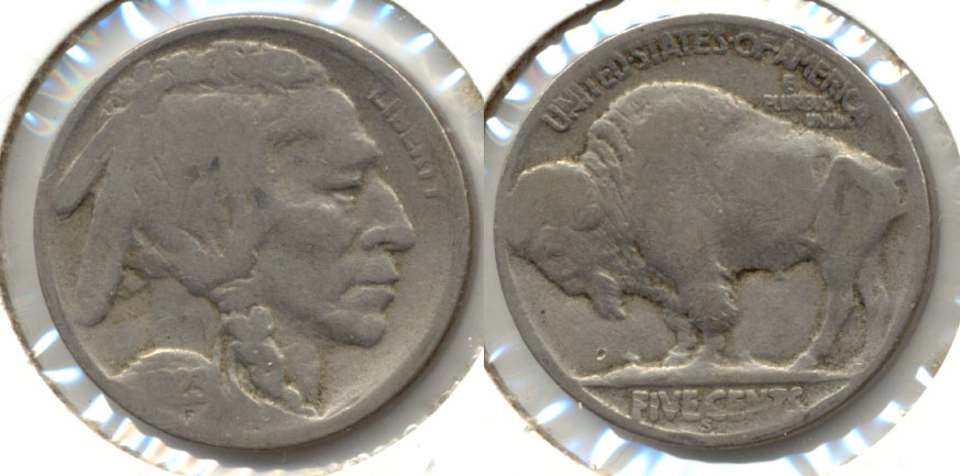1923-S Buffalo Nickel Good G-4 ba