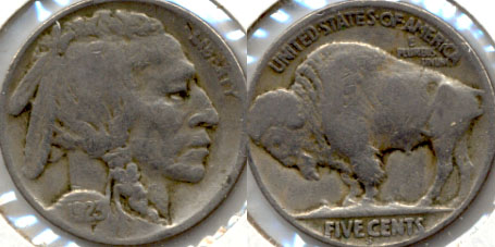 1923-S Buffalo Nickel Good G-4 m