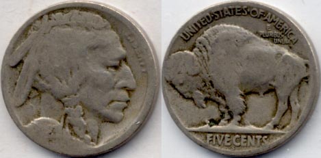 1923-S Buffalo Nickel Good G-4 u