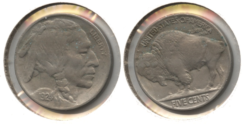 1924 Buffalo Nickel EF-40 #b Spots