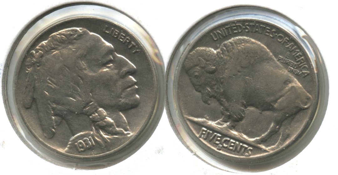 1931-S Buffalo Nickel EF-40 #e Cleaned