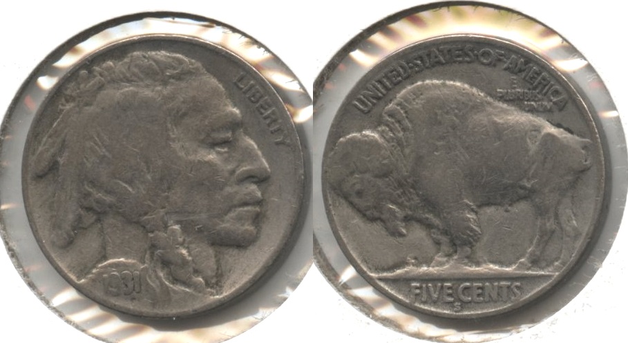 1931-S Buffalo Nickel Fine-12 #m