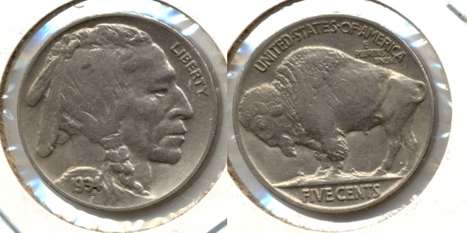 1934 Buffalo Nickel AU-50 b