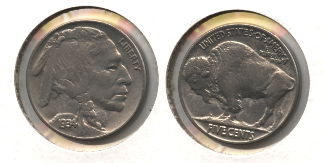 1934 Buffalo Nickel AU-50 #e