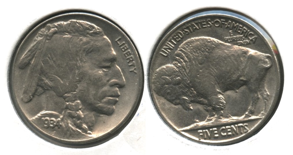 1934 Buffalo Nickel AU-50 #g