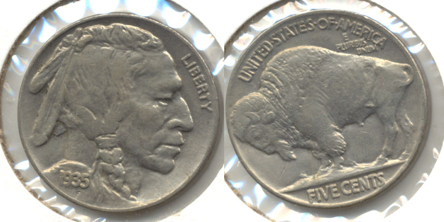 1935 Buffalo Nickel AU-50 f