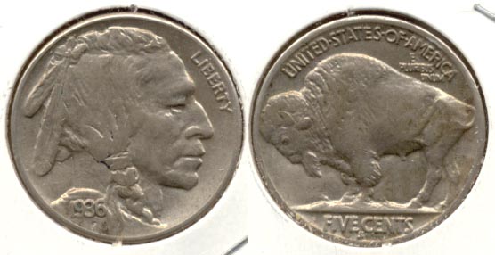 1936-S Buffalo Nickel AU-50