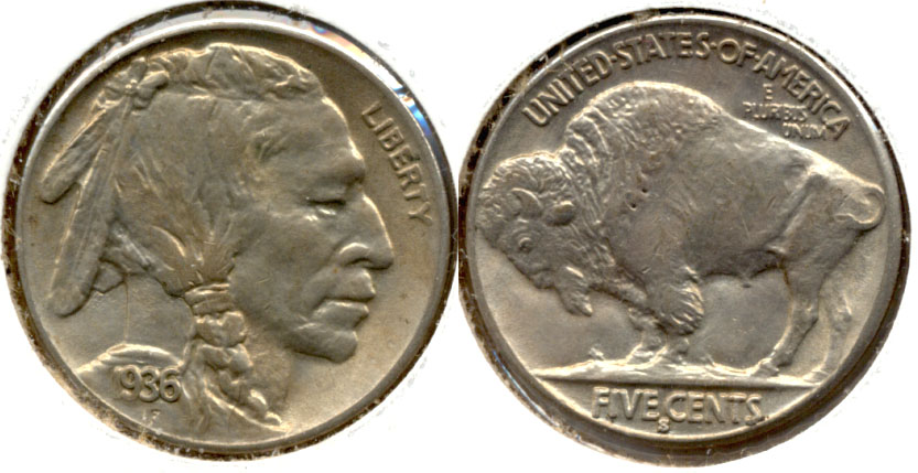 1936-S Buffalo Nickel MS-63 a