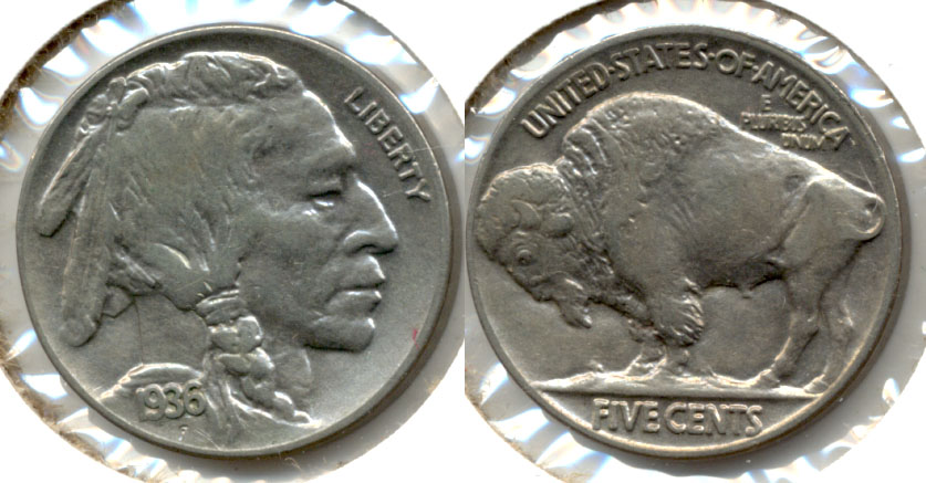 1936 Buffalo Nickel AU-50 a