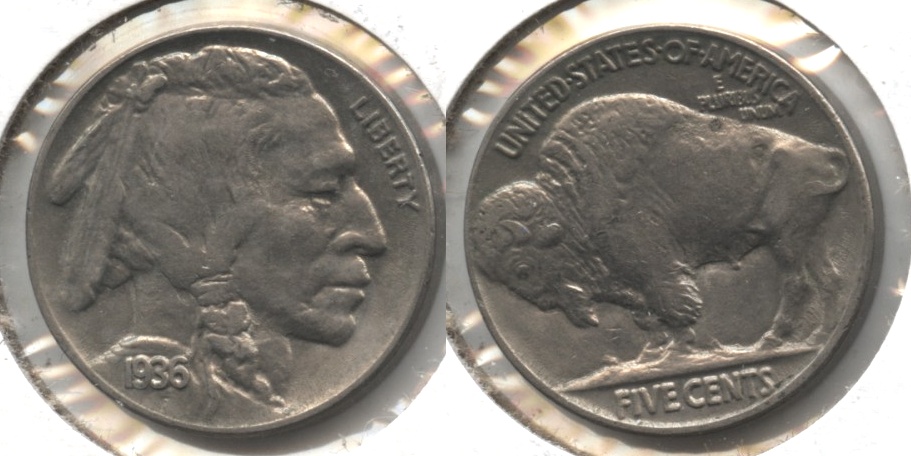 1936 Buffalo Nickel AU-50 #r