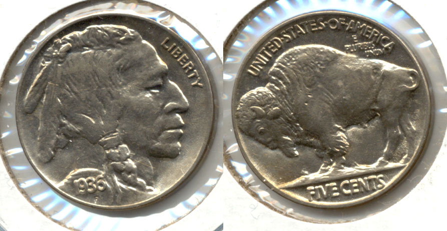 1936 Buffalo Nickel AU-58 e