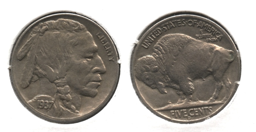 1937-D Buffalo Nickel AU-55