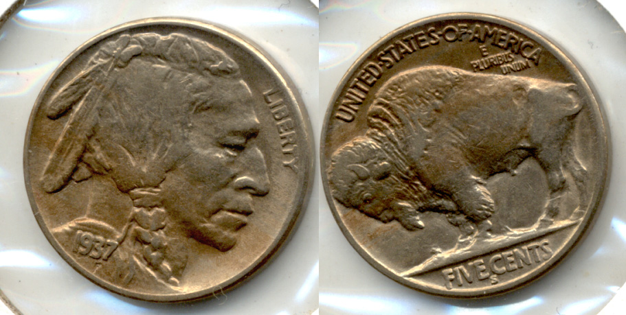 1937-S Buffalo Nickel AU-50 a
