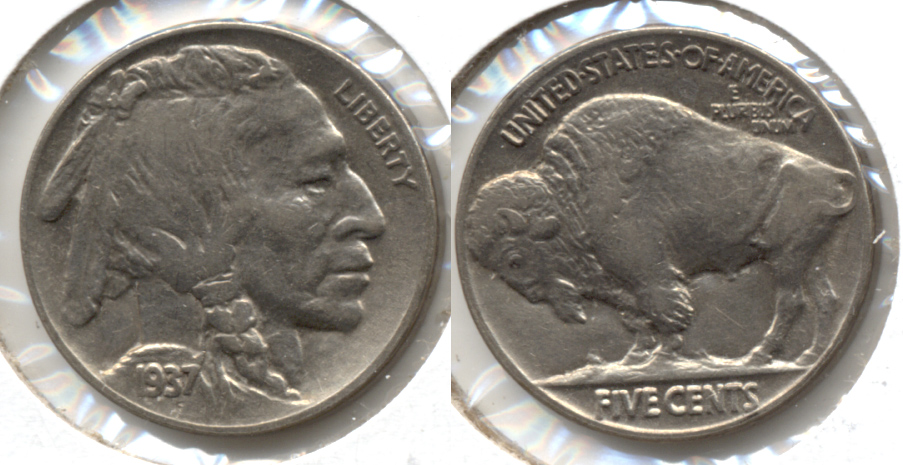 1937 Buffalo Nickel AU-50 aq