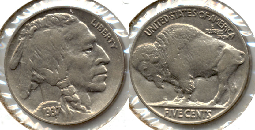 1937 Buffalo Nickel AU-50 e