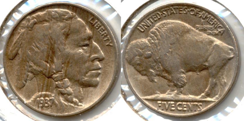 1937 Buffalo Nickel AU-50 r