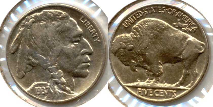 1937 Buffalo Nickel AU-50 u