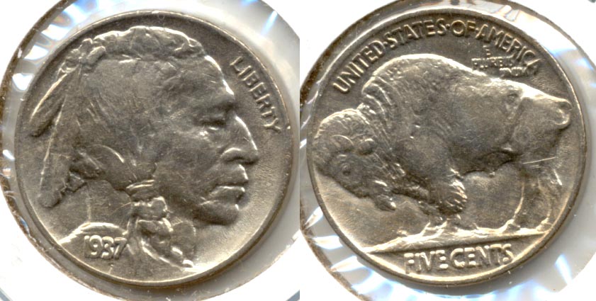 1937 Buffalo Nickel AU-50 z