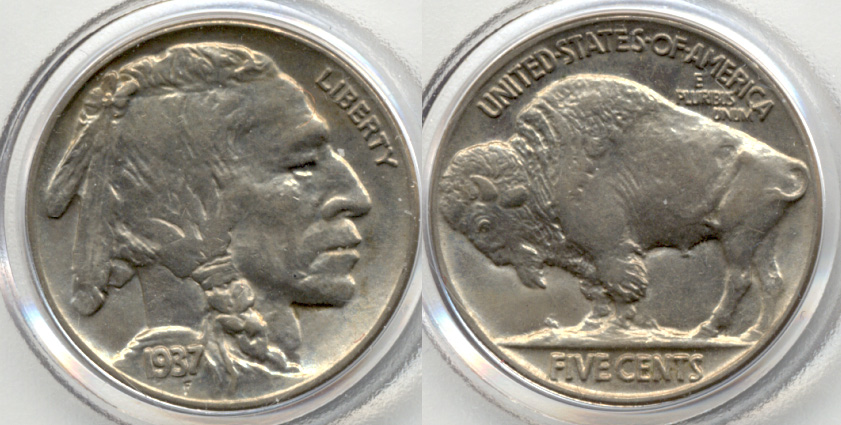 1937 Buffalo Nickel AU-55 b
