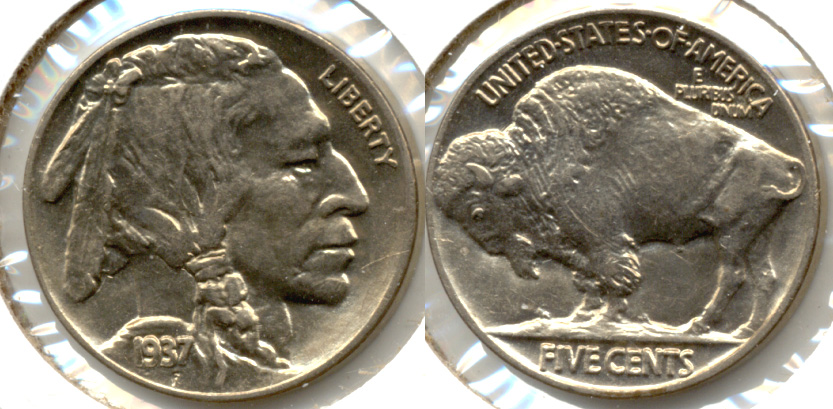 1937 Buffalo Nickel AU-58 o