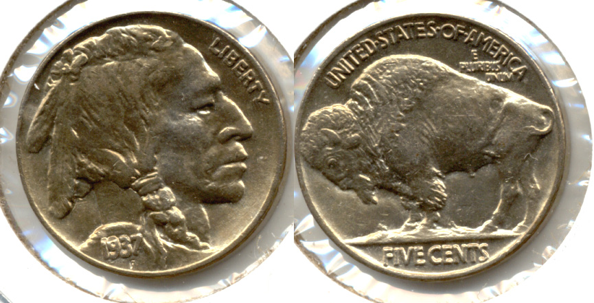 1937 Buffalo Nickel AU-58 q