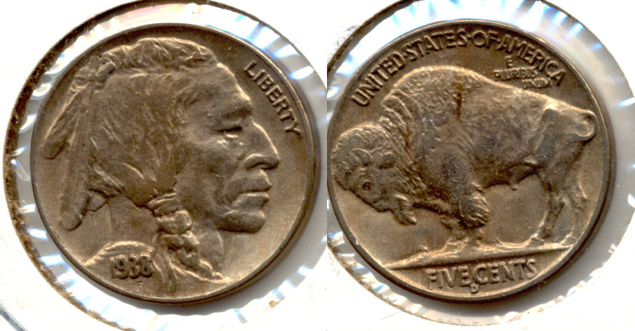 1938-D Buffalo Nickel AU-50 e