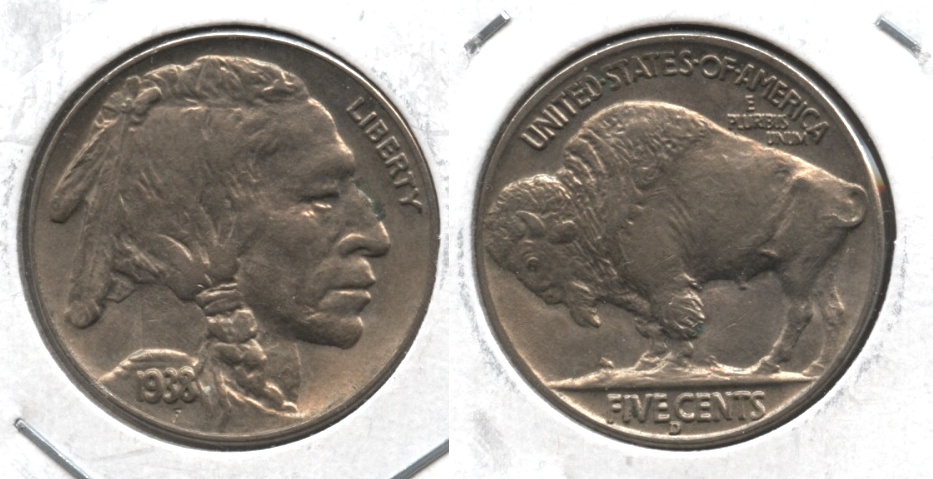 1938-D Buffalo Nickel AU-50 #o