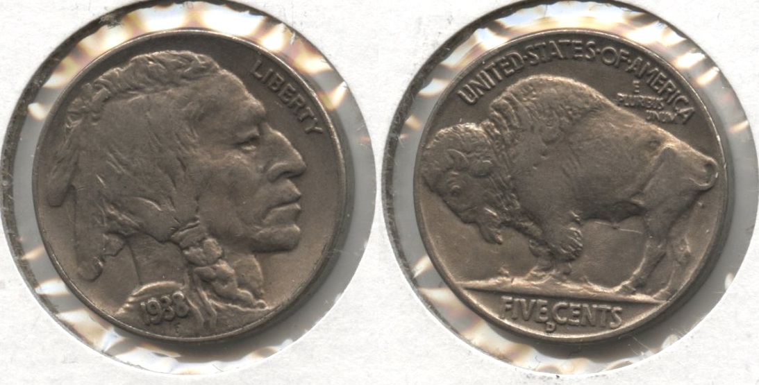 1938-D Buffalo Nickel AU-50 #p